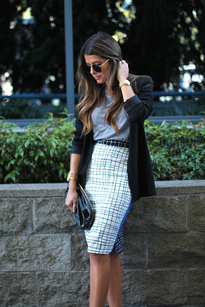 Theory plaid pencil clearance skirt