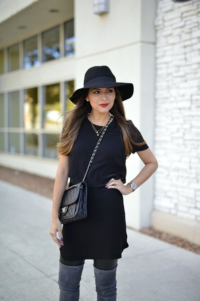 LBD + Over-the-knee boots