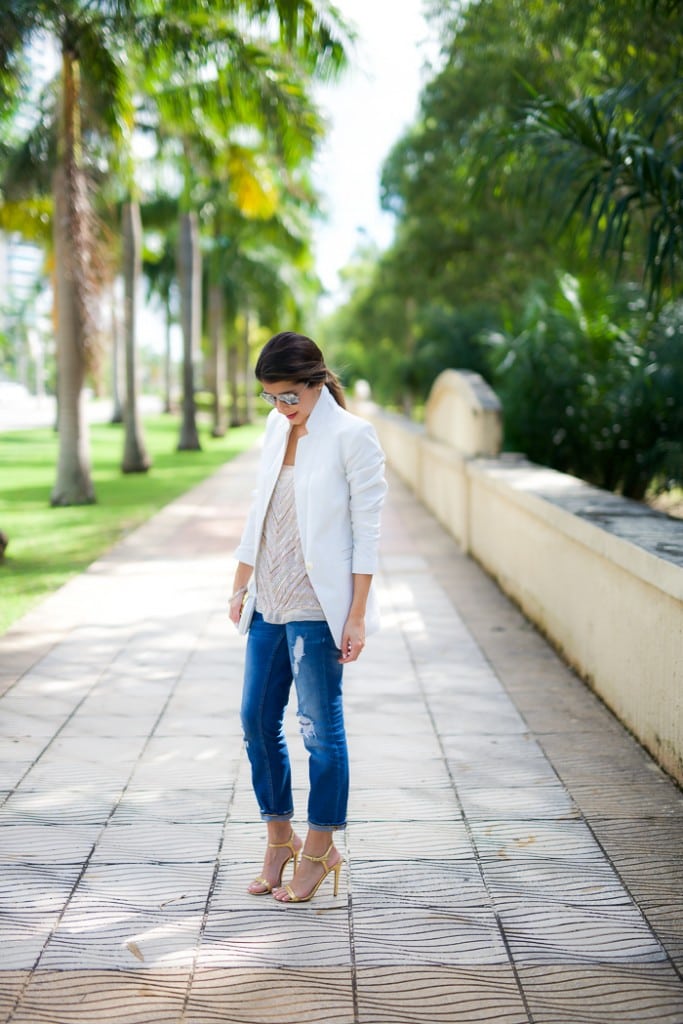 White Blazer & Sequins - The Girl from Panama
