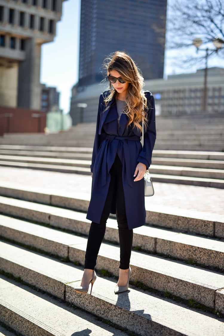 Blue on sale spring coat