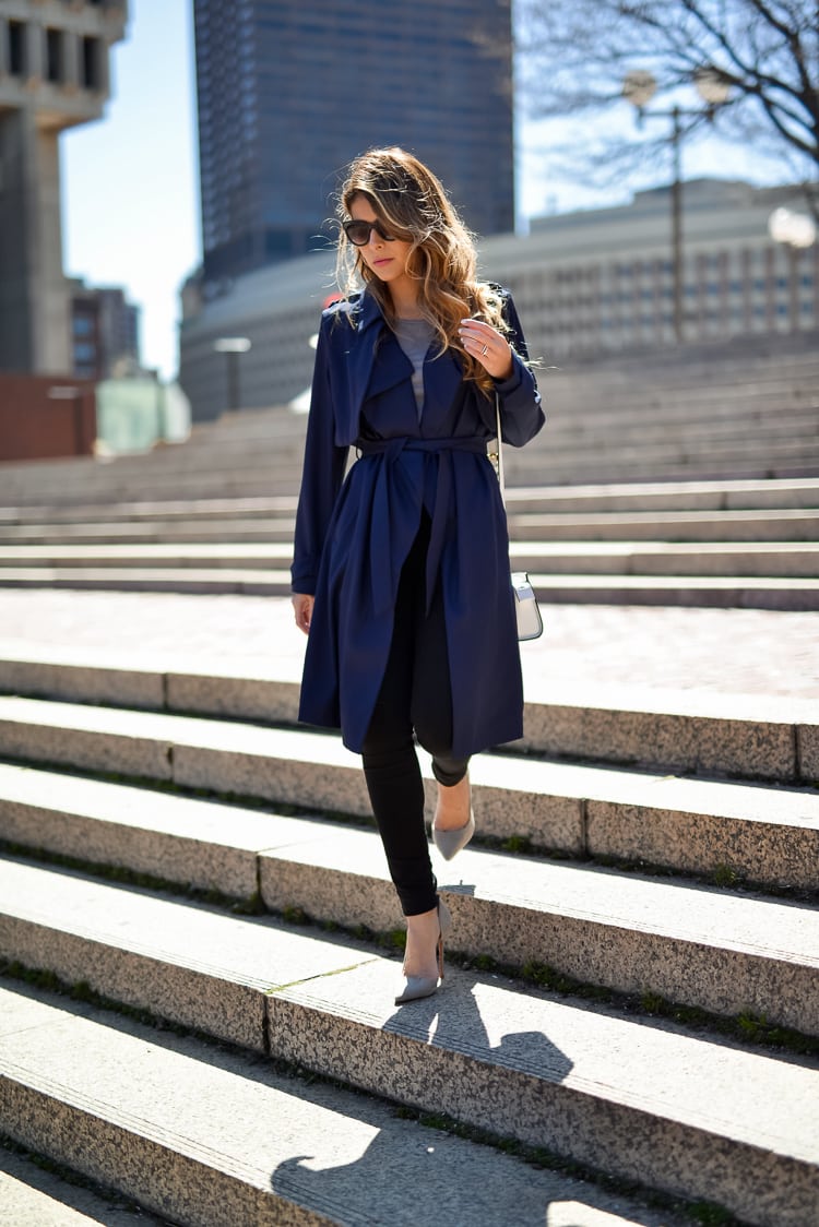 Navy shop spring coat