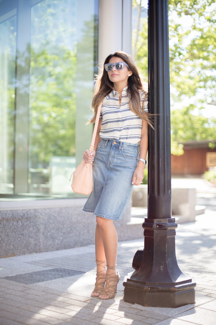 The Denim Skirt You Need Now