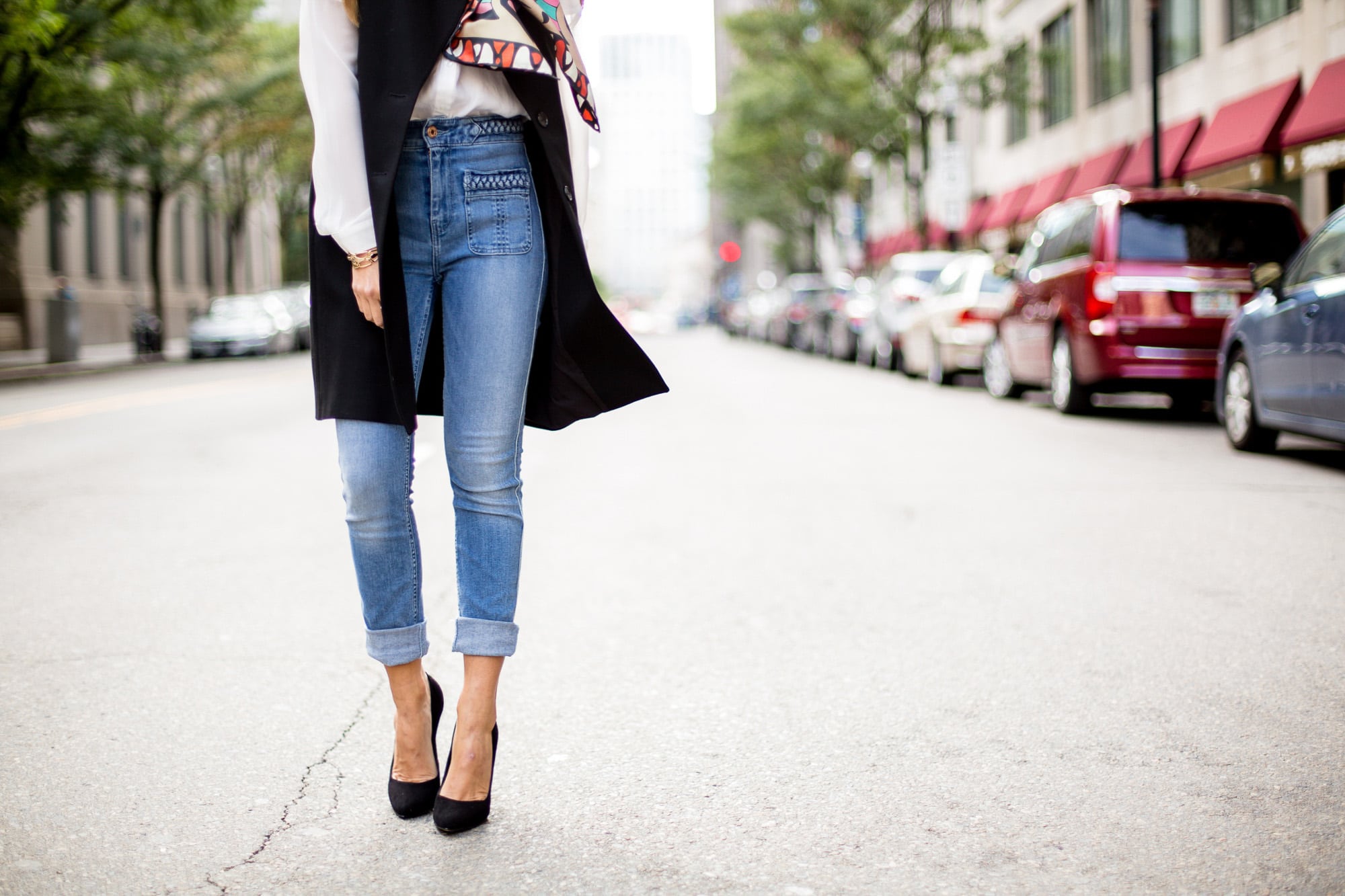 pumps with skinny jeans