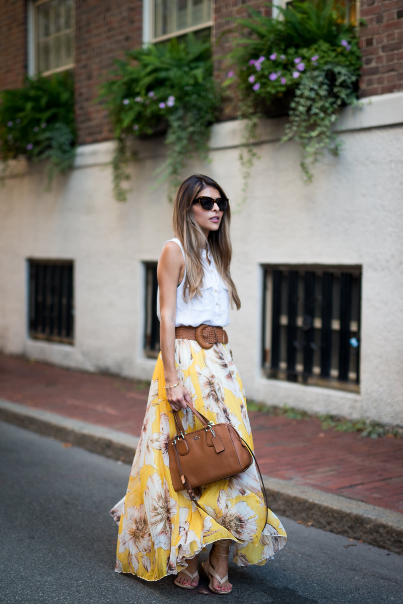 Chicwish, Skirts, Chic Wish Floral And Frill Maxi Skirt