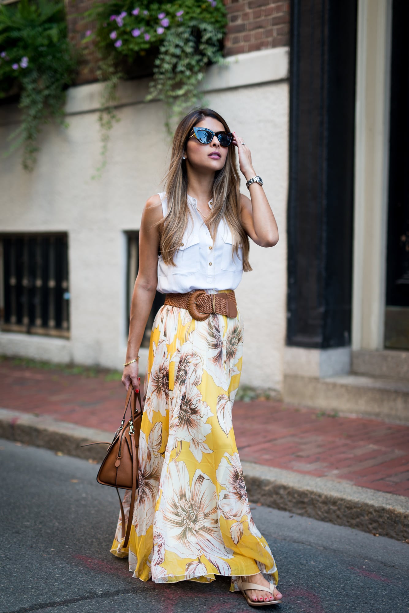 Chicwish Floral Maxi Skirt, Upbeat Soles, Florida Fashion Blog