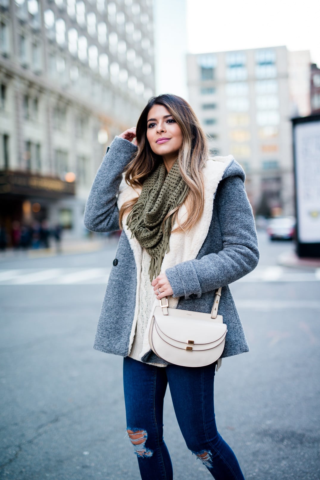 How to wear pastels in fall and winter - Christinabtv  Louis vuitton shoes  heels, Fashion, White ripped jeans