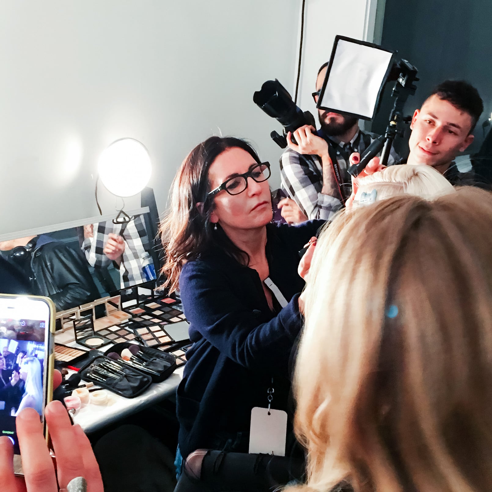 Pam Hetlinger, New York Fashion Week, backstage at the Jenny Packham show with Aveda and Bobbi Brown-1 copy
