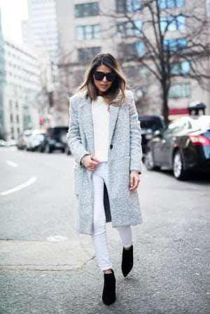 The easiest way to style a gray coat - The Girl from Panama