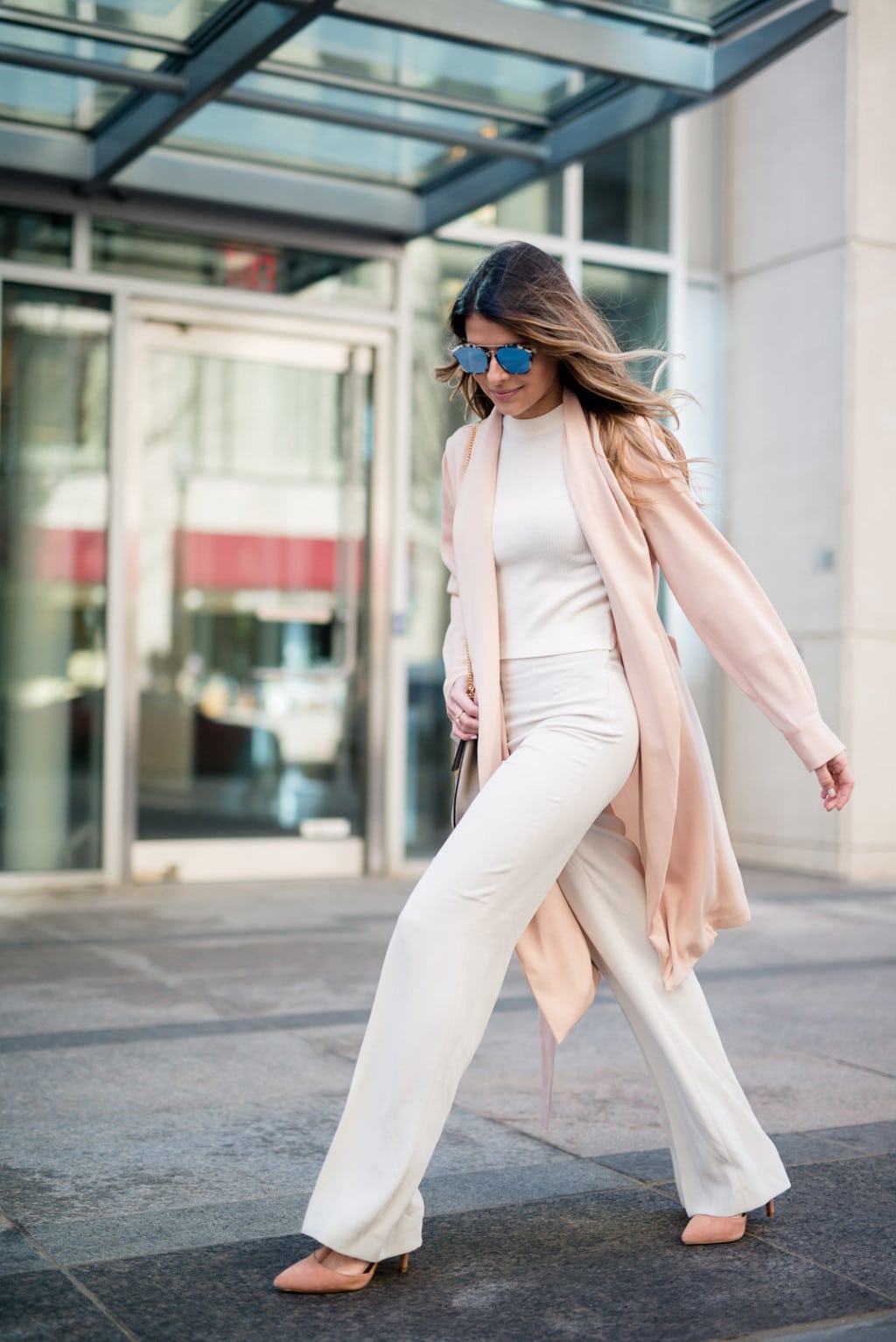 high waisted white pants
