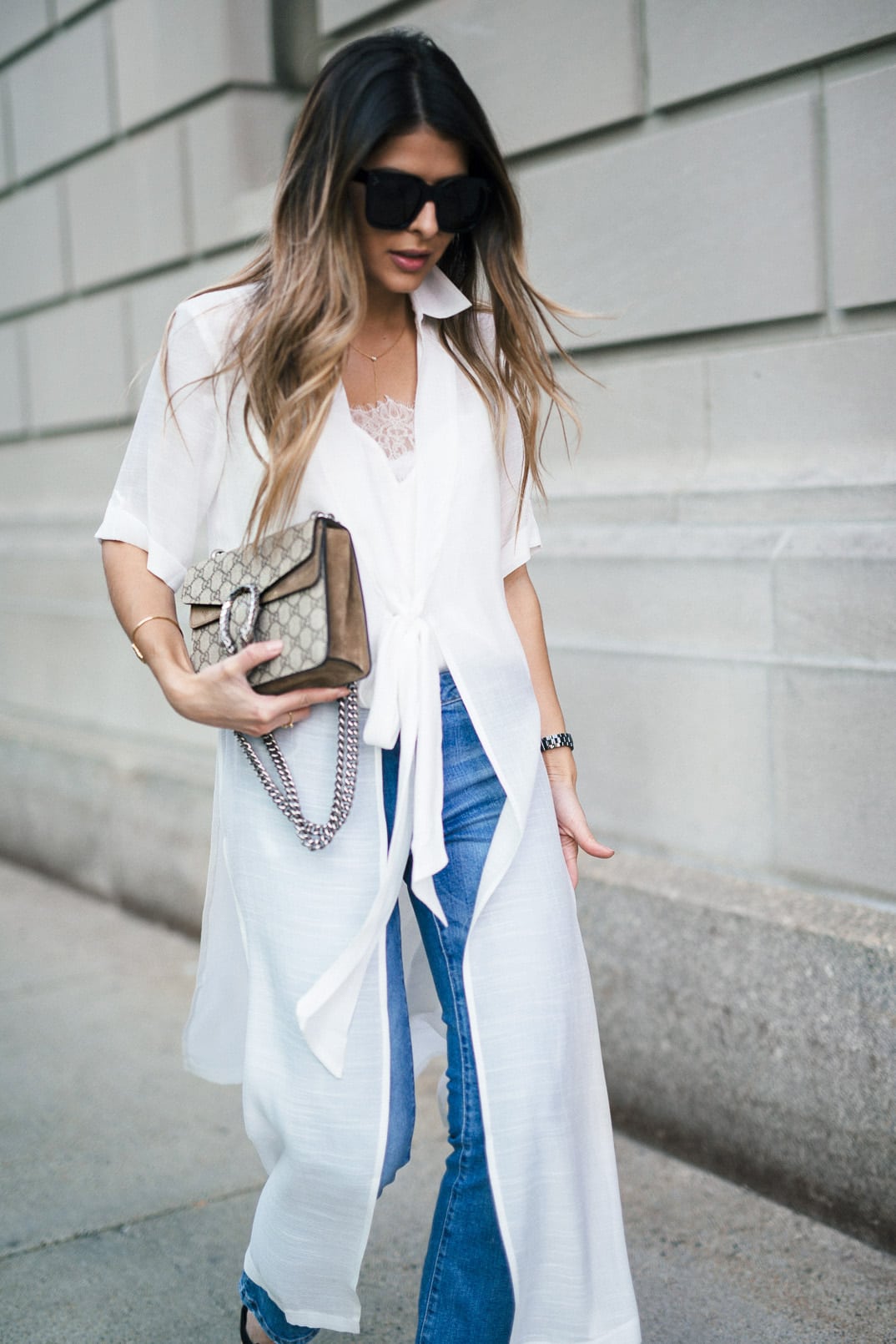 outfit white dress gucci belt dionysus bag pompom heels aq…