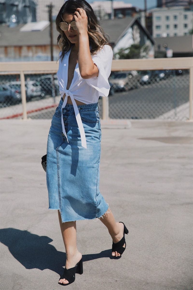 How to style a denim skirt // The Girl From Panama