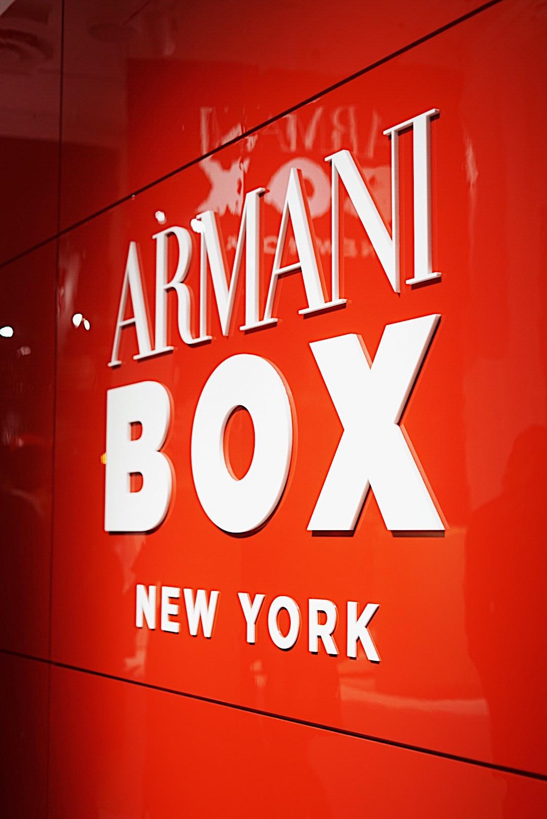 Pam Hetlinger of the fashion, beauty, travel, and lifestyle blog, The Girl From Panama, dresses for the grand opening of Armani Box in New York City
