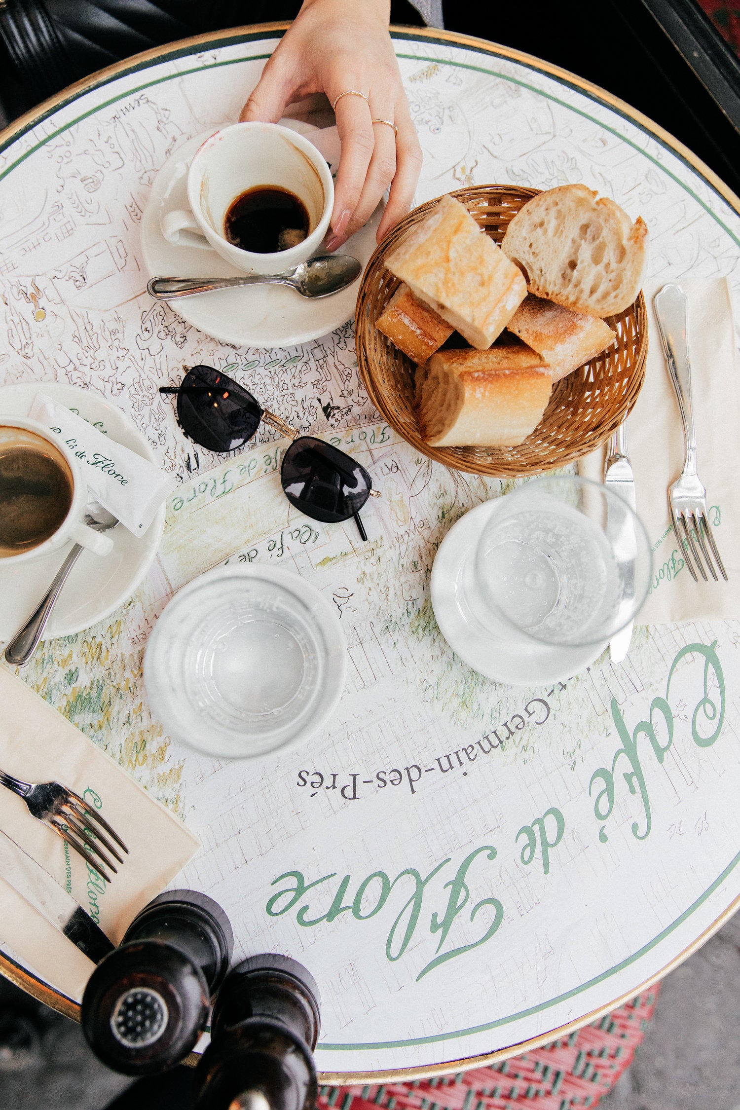 TheGirlFromPanama.com | Paris Travel Guide in the Winter | Pam Hetlinger at Cafe de Flore in Paris, France