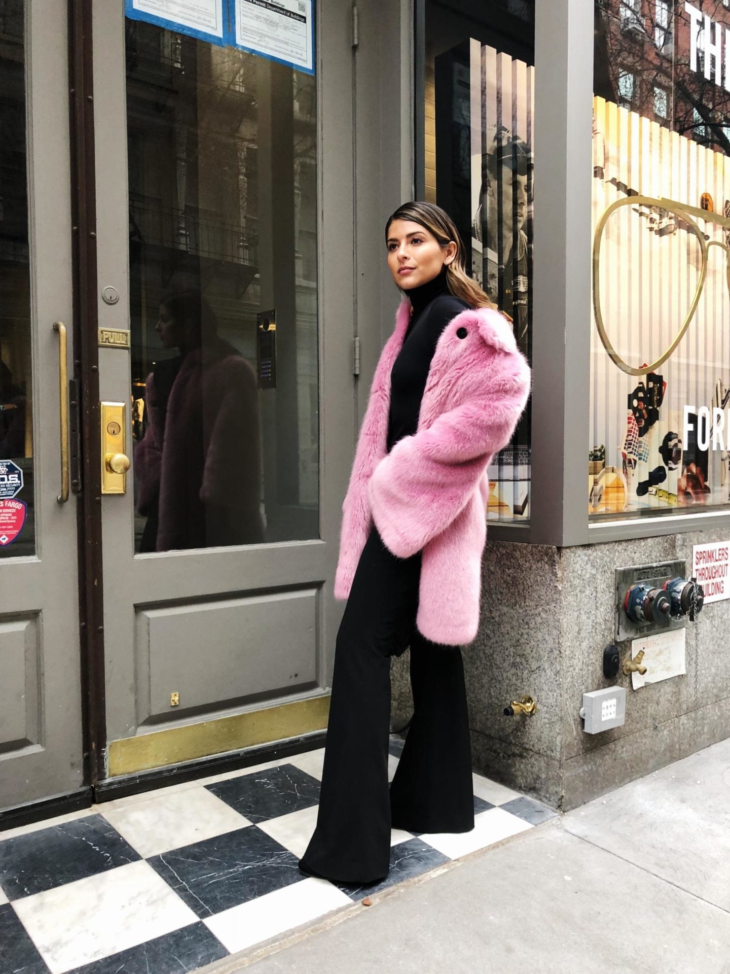 TheGirlFromPanama.com | New York Fashion Week Recap Fall 2018 | Pink Fur Coat