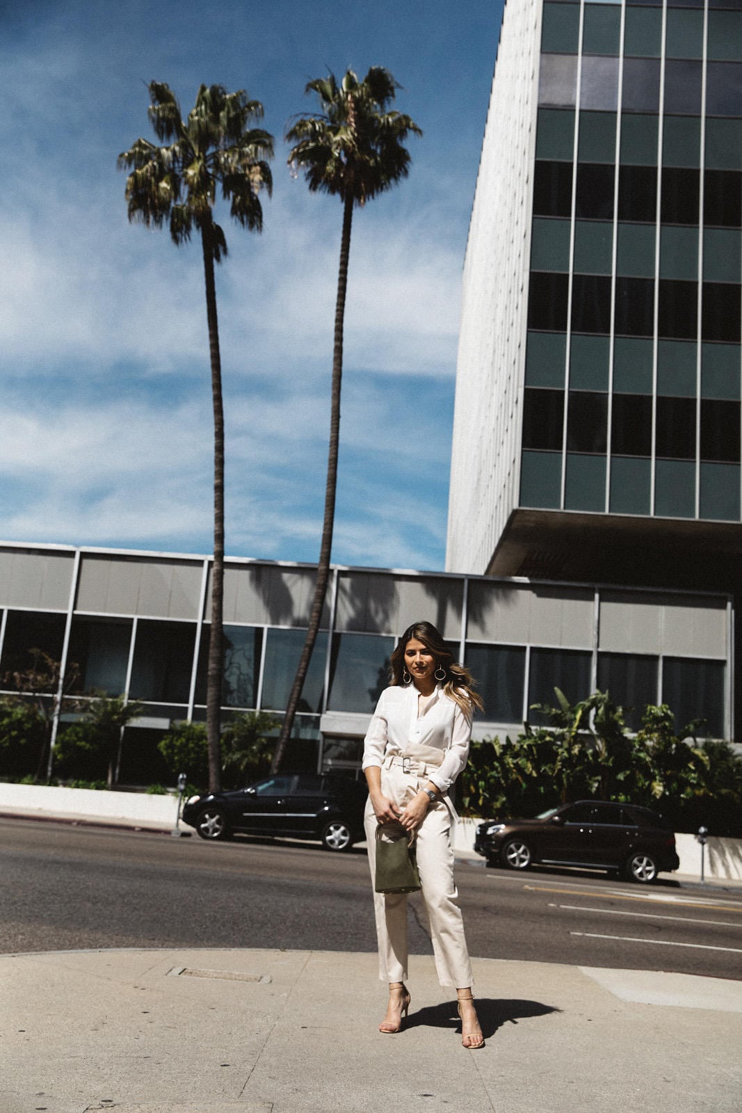 3 Ways to Wear Spring's Top Trending Colors - Storets Belted Trousers, Stuart Weitzman Nudist Heels, Pam Hetlinger outfits