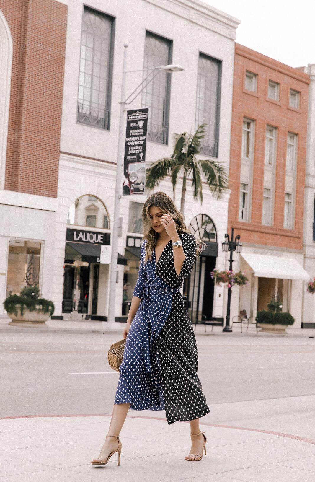 Pam Hetlinger style, Day to night dresses, DVF wrap dress, stuart weitzman heels, cult gaia bamboo bag | TheGirlFromPanama.com