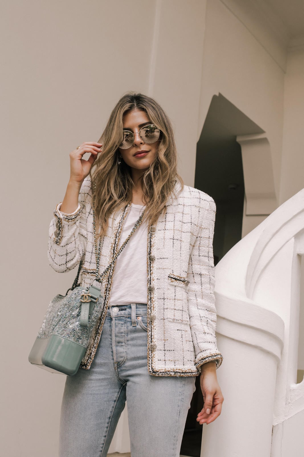 chanel tweed jacket outfit ideas