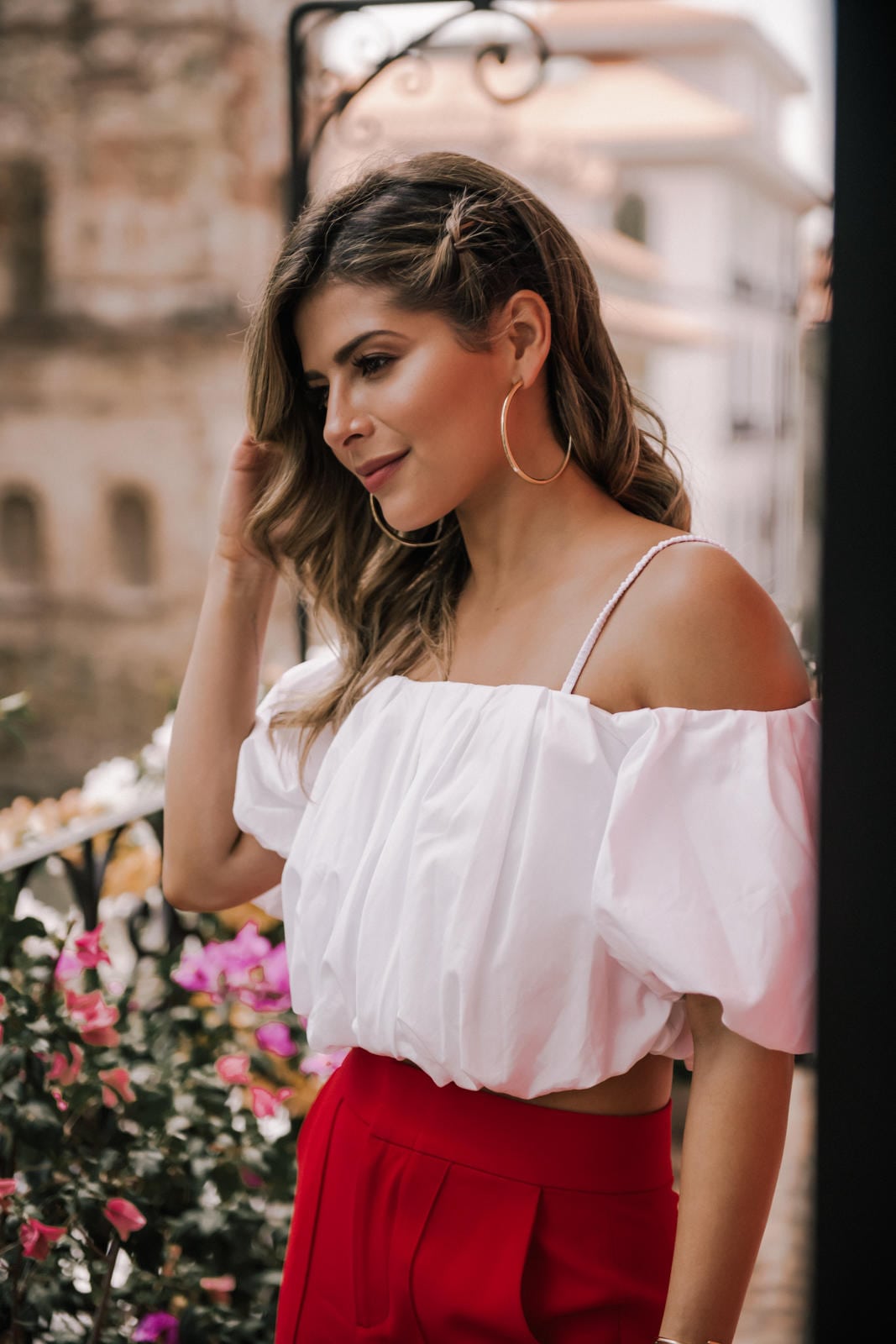 White Off the Shoulder Top, Chic Summer Outfit, Pam Hetlinger Style | TheGirlFromPanama.com
