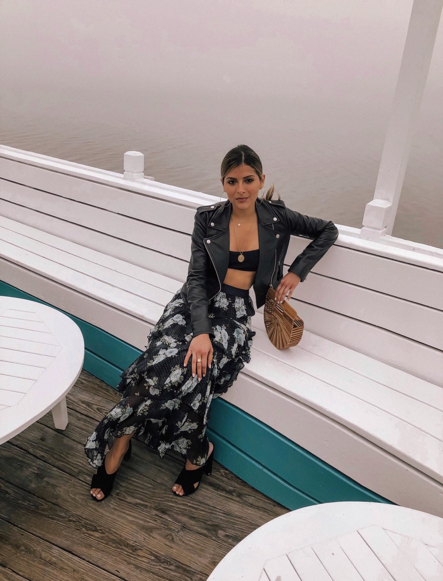 What to Wear to The Hamptons by Pam Hetlinger | Summer Fridays Hamptons Trip, Top LA Bloggers, Pam Hetlinger Style, Ruffle Maxi Skirt, Floral Maxi Skirt, Zimmerman Outfit, Chic Beach Look | TheGirlFromPanama.com