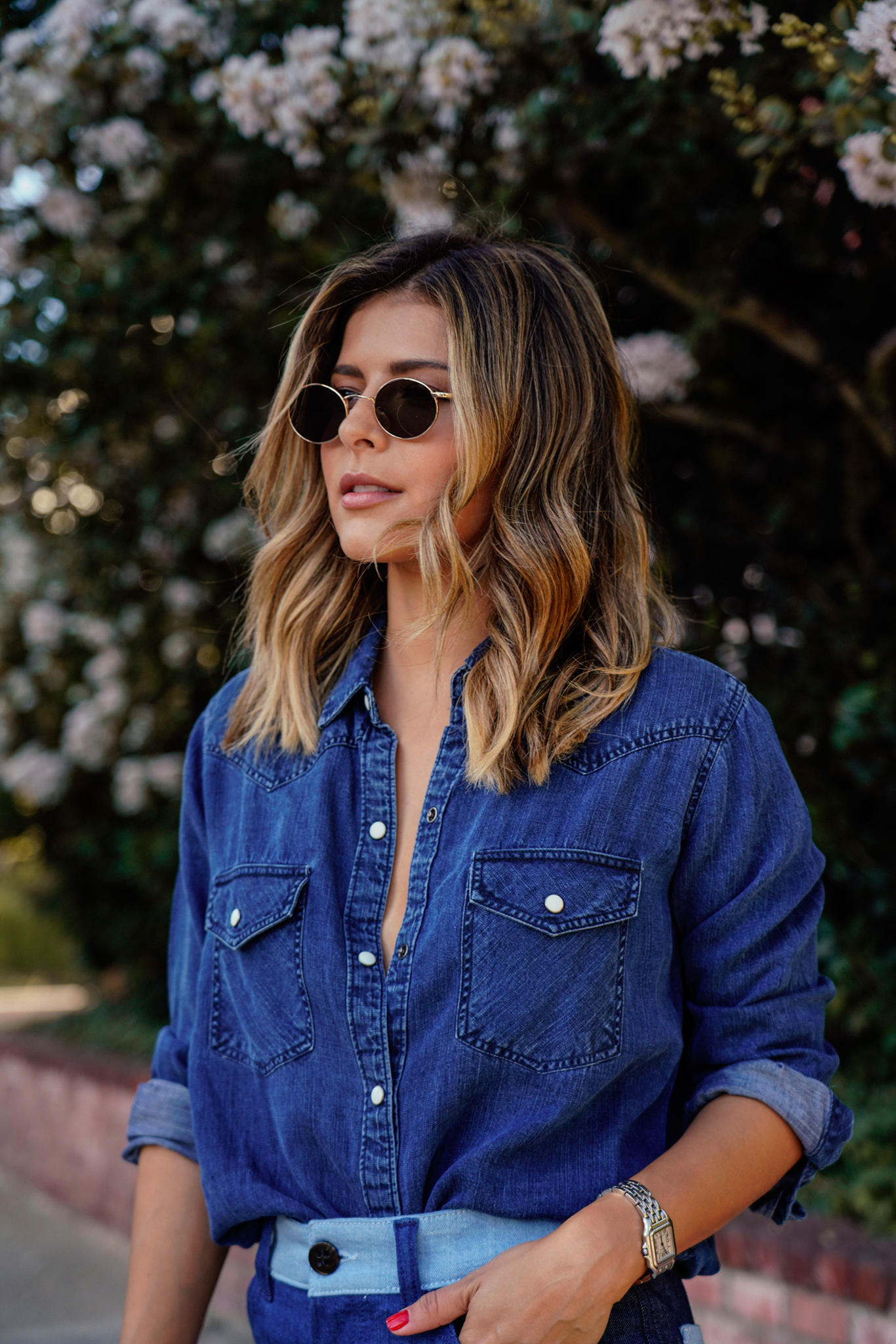 Why I Chopped My Hair Off & Short Hair Styling Tips by Pam Hetlinger | TheGirlFromPanama | denim on denim outfit, rails denim shirt, la fashion blogger