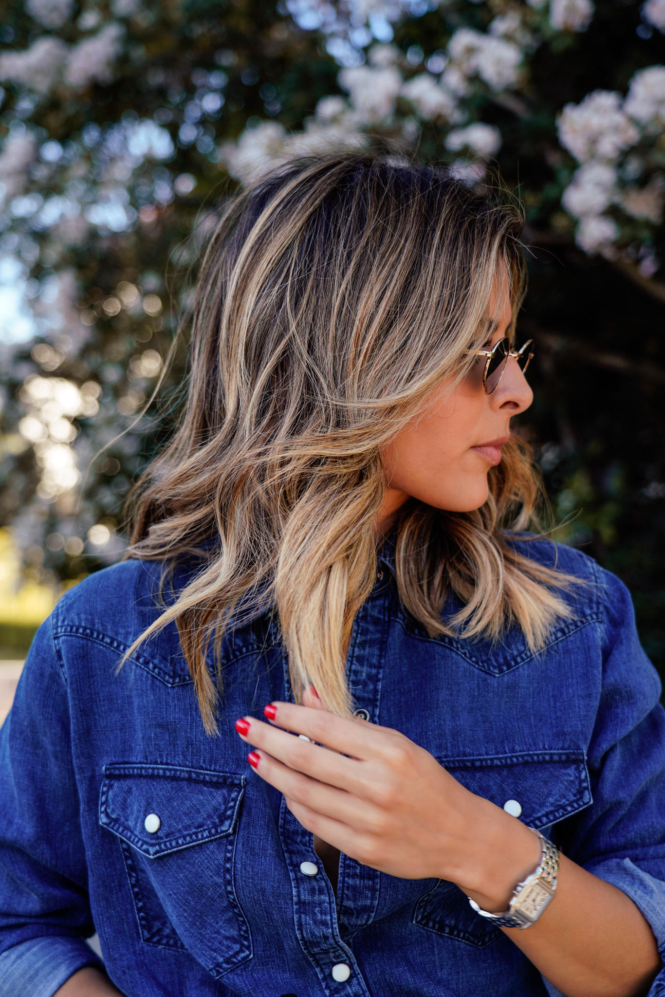 Why I Chopped My Hair Off & Short Hair Styling Tips by Pam Hetlinger | TheGirlFromPanama | denim on denim outfit, rails denim shirt, la fashion blogger