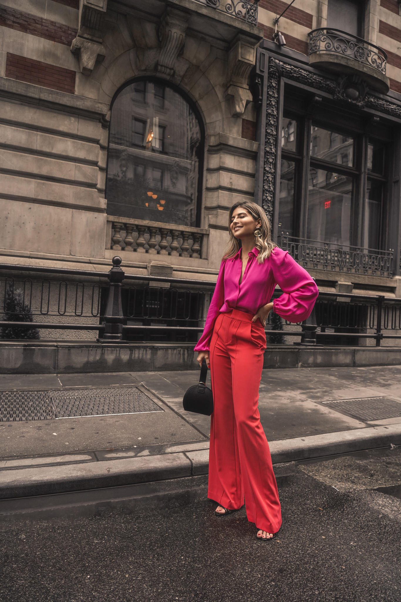 My New York Fashion Week Spring 2019 Recap by Pam Hetlinger | TheGirlFromPanama.com | Red and Pink outfit, NYFW street style, NYFW spring 2019 street style