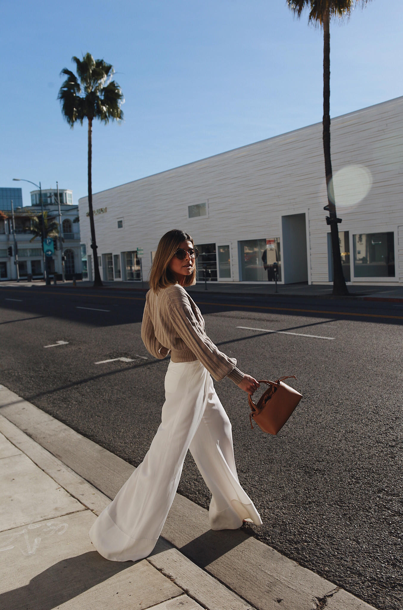 Wide leg hotsell pants with cardigan