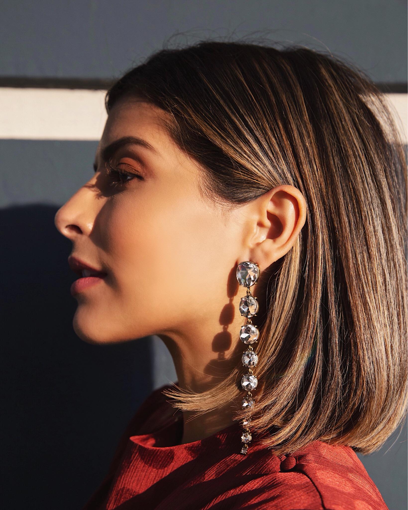 Statement Earrings for the holidays at every budget by Pam Hetlinger | TheGirlFromPanama.com | Drop earrings