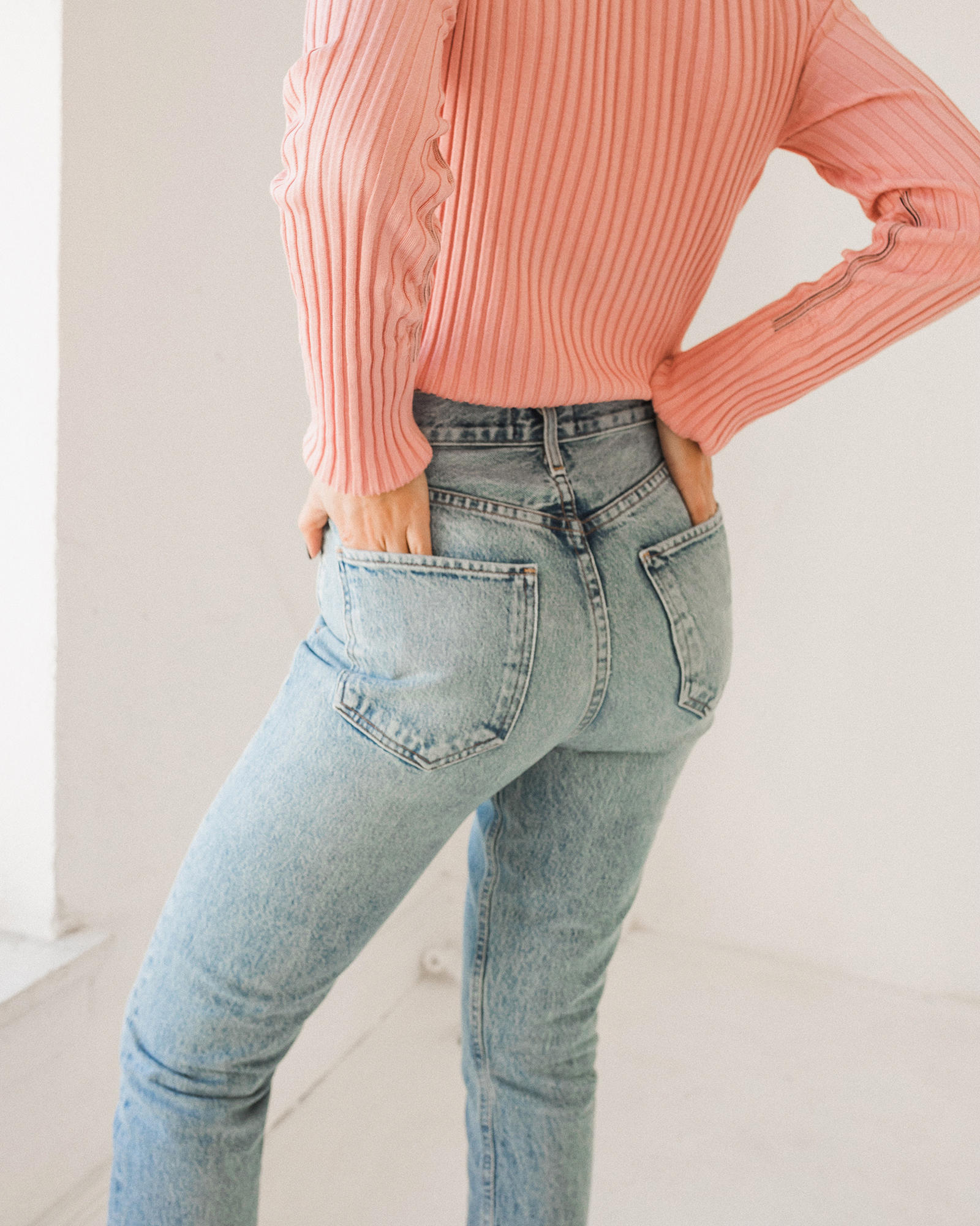 Turtlenecks Tops by Pam Hetlinger, victoria beckham pink turtleneck top | TheGirlFromPanama.com