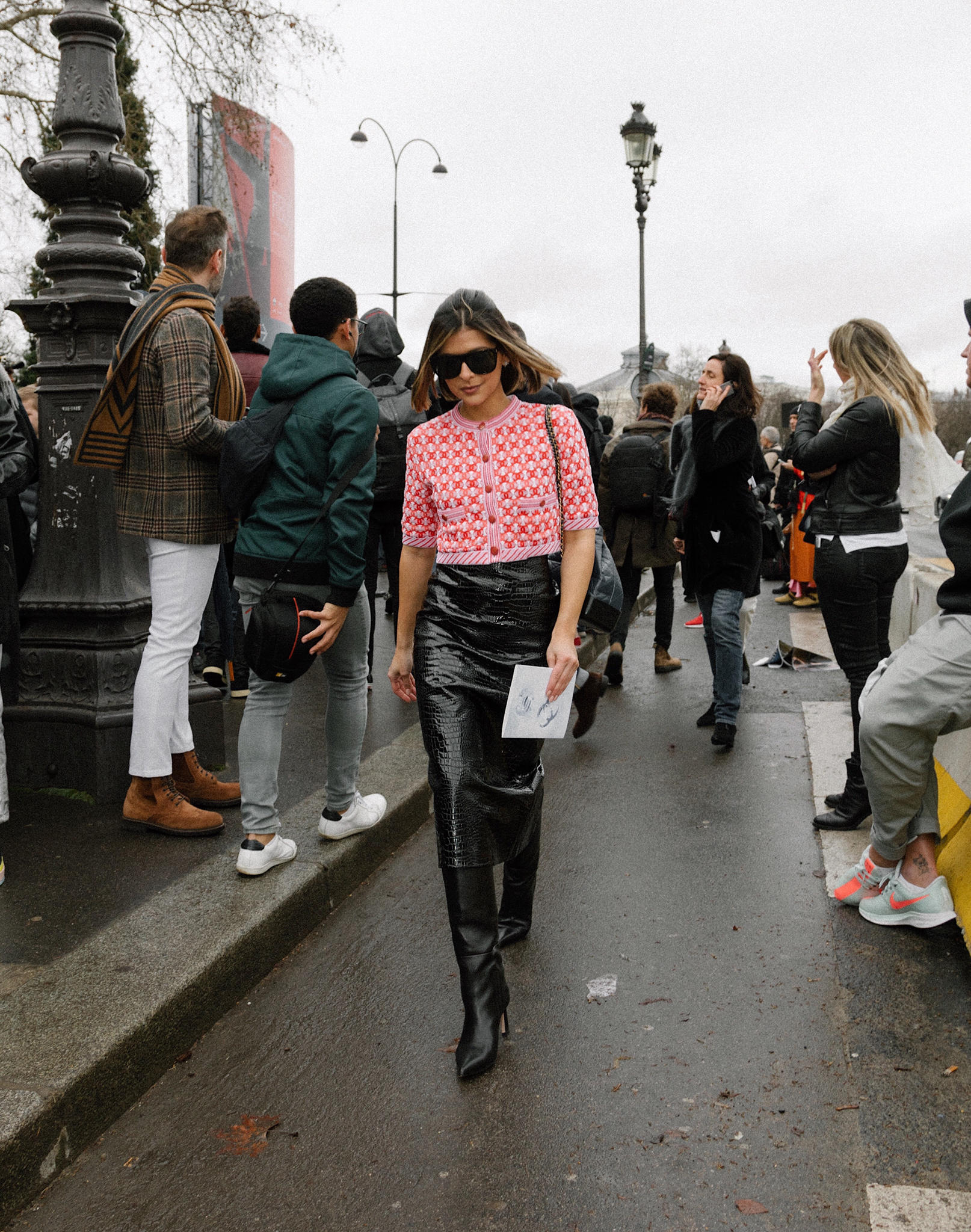 5 Standout Moments from the Chanel FW19 Fashion Show by Pam Hetlinger | TheGirlFromPanama.com | street style outside chanel fashion show, chanel fw19 fashion show, karl lagerfeld's final chanel show, pfw spring 2019 street style, chanel jacket