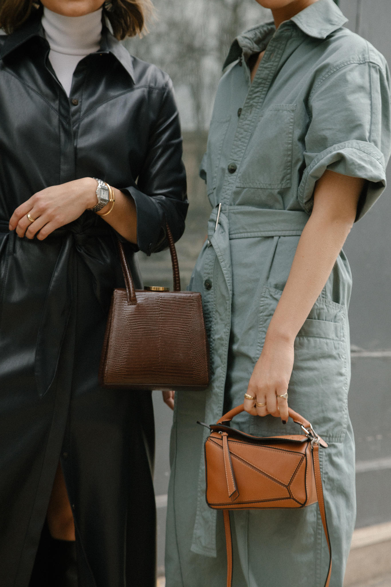 Paris Fashion Week FW19 Recap by Pam Hetlinger | TheGirlFromPanama.com | paris fashion week street style, fashion week spring 2019 street style, leather shirt dress, nanushka dress, little liffner bag